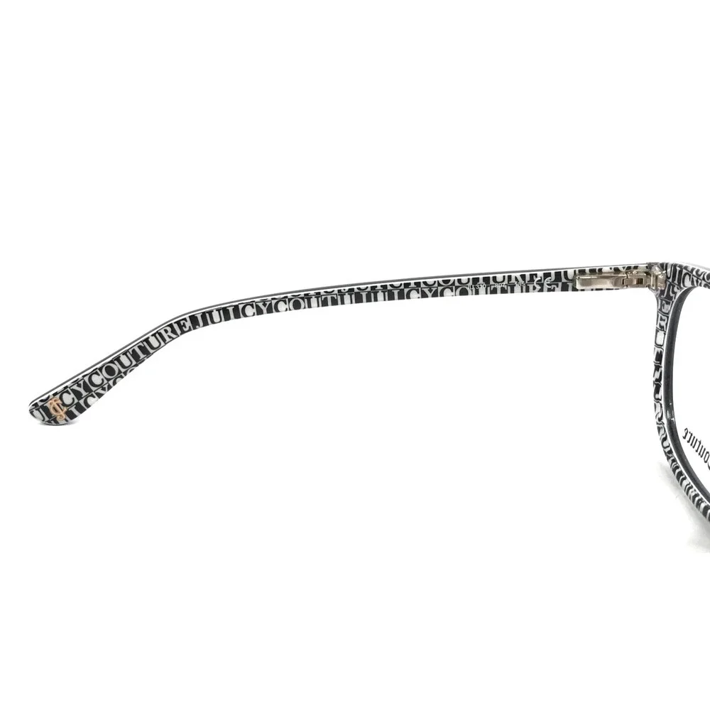 Juicy Couture Eyeglasses Frames JU310 807 Black White Cat Eye Full Rim 50-17-135